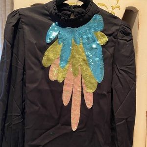 Sequin detail shirt new with tags